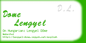 dome lengyel business card